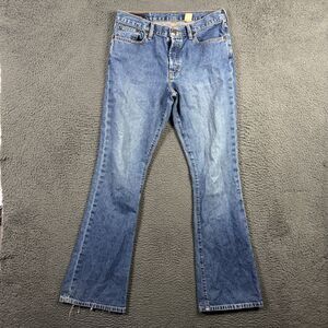 Vtg Abercrombie & Fitch Jeans Womens 29x34 Blue Flare Medium Wash Denim Y2K